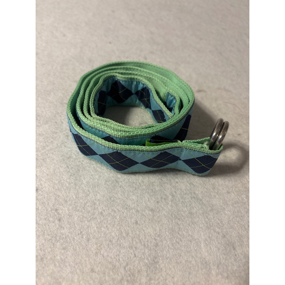 Toe Goz Argyle Web Belt Mens Womens One Size Green‎ Blue Good D-Ring Adjustable